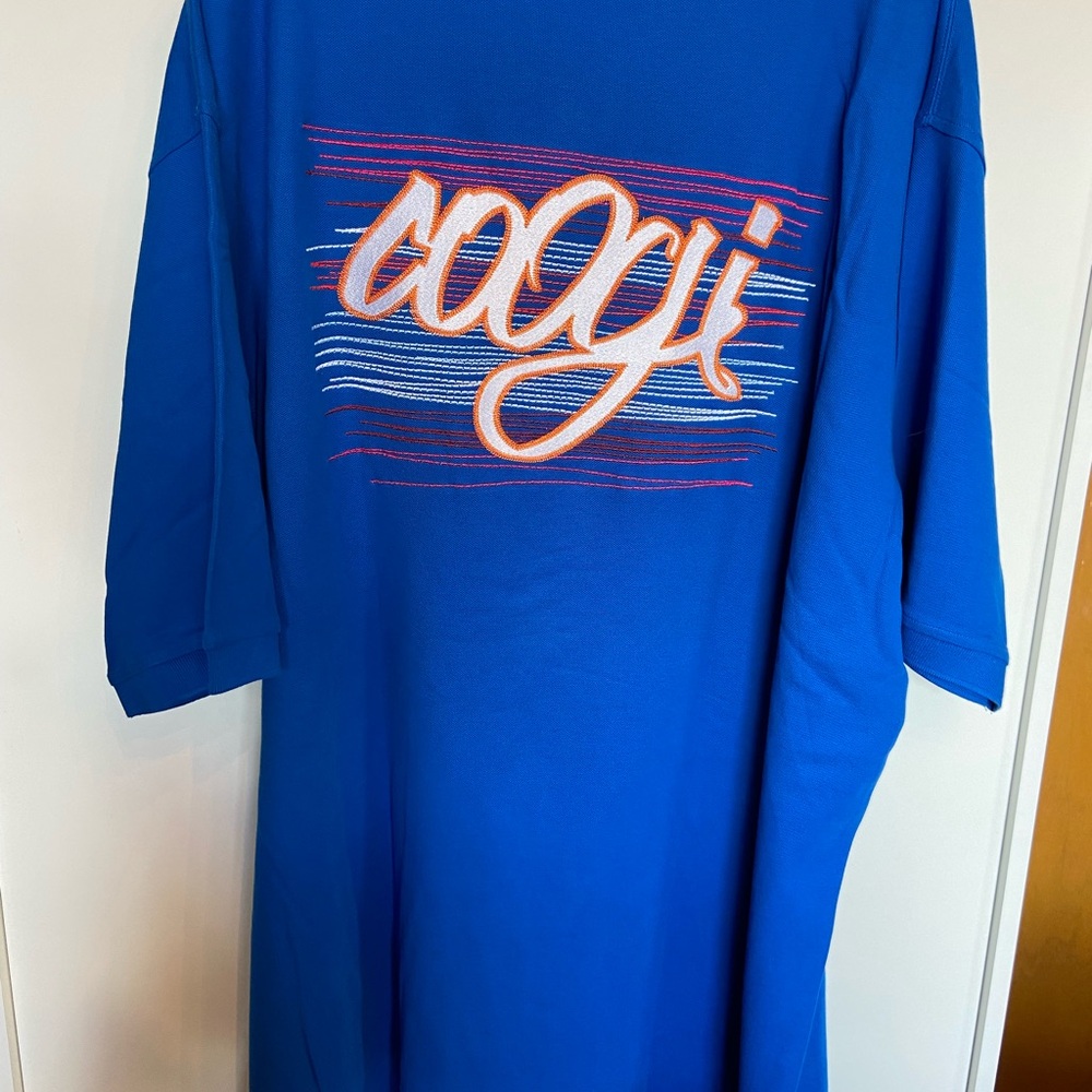 COOGI vintage men’s polo shirt, XXL, 3 button front, logo on back and front